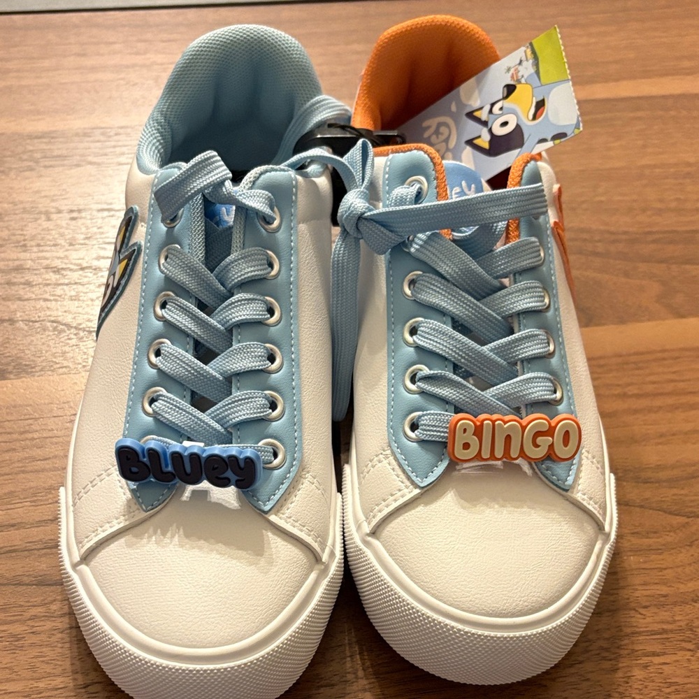 Bluey Kids Sneakers - White, Blue, and Orange